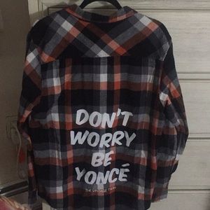 Oversized plaid flannel